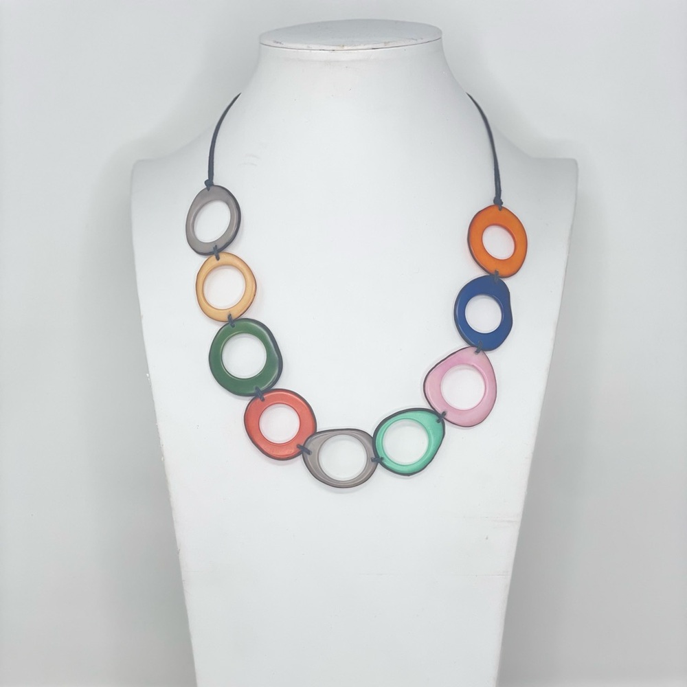Handmade tagua necklace and earrings